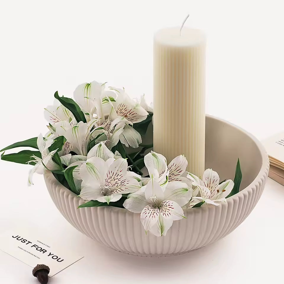 Patera Mísa Vroubkovaná zaoblená z UHPC betonu