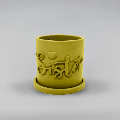 Récipient ,Sister, Nádobka z betonu multifunkční  + podtácek