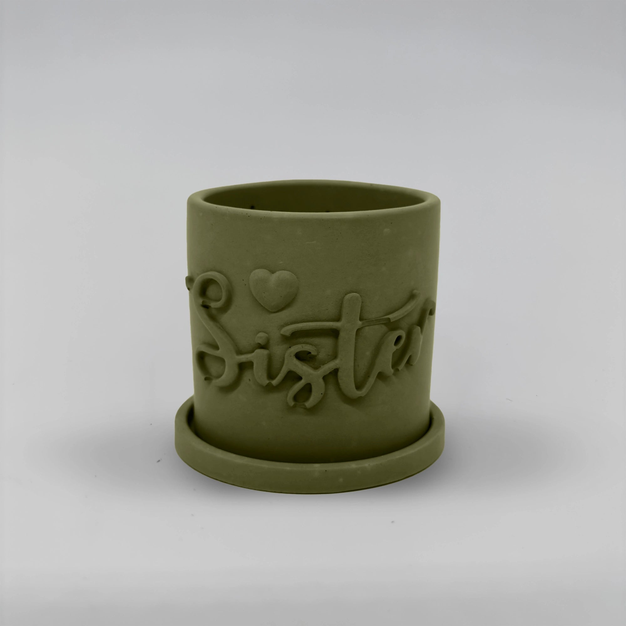 Récipient ,Sister, Nádobka z betonu multifunkční  + podtácek