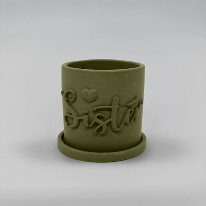 Récipient ,Sister, Nádobka z betonu multifunkční  + podtácek