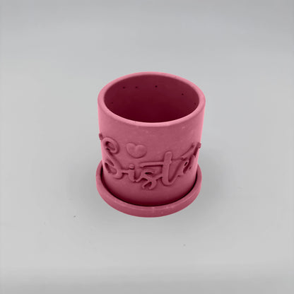 Récipient ,Sister, Nádobka z betonu multifunkční  + podtácek