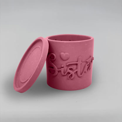 Récipient ,Sister, Nádobka z betonu multifunkční  + podtácek