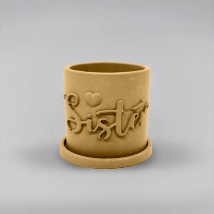 Récipient ,Sister, Nádobka z betonu multifunkční  + podtácek