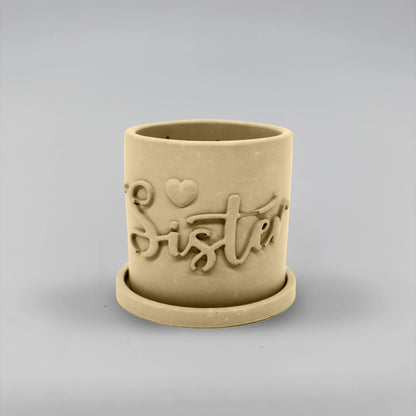 Récipient ,Sister, Nádobka z betonu multifunkční  + podtácek