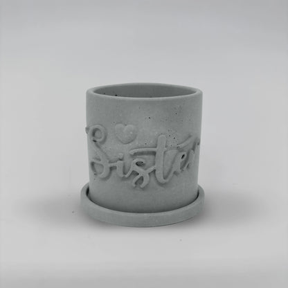 Récipient ,Sister, Nádobka z betonu multifunkční  + podtácek