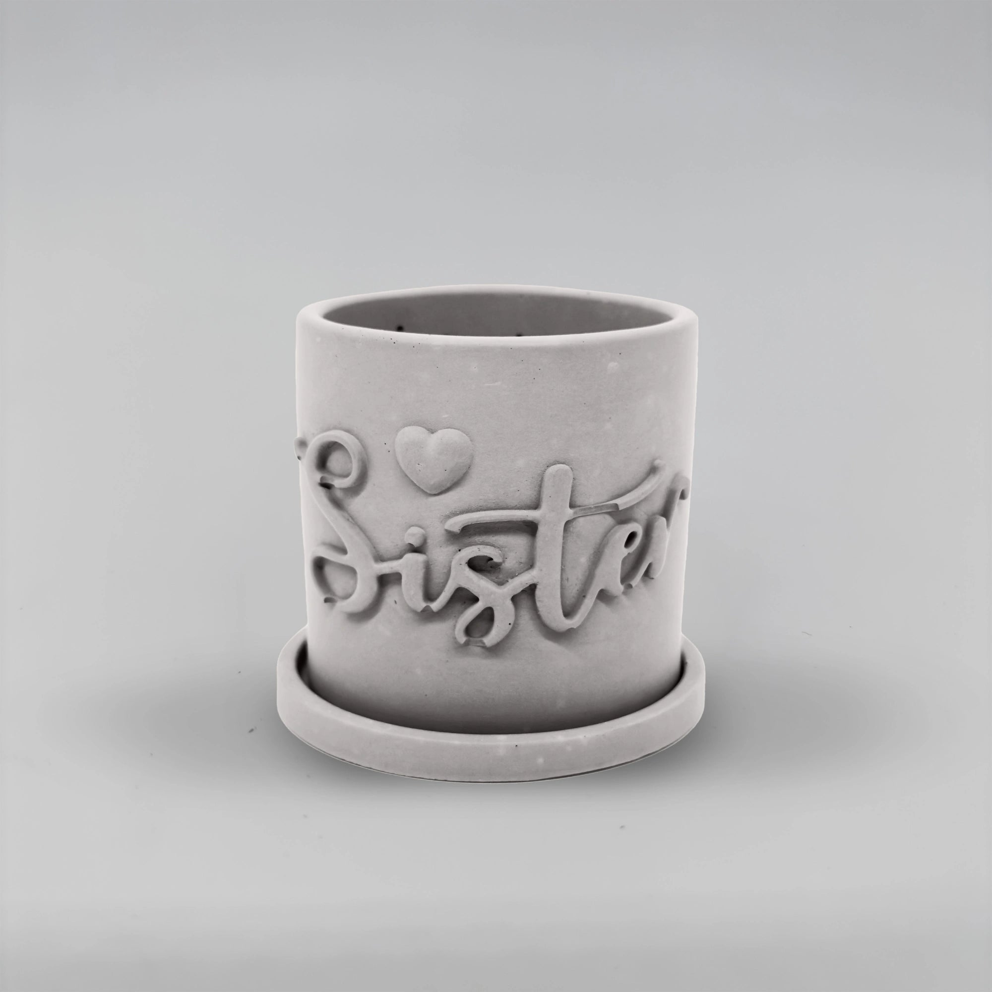 Récipient ,Sister, Nádobka z betonu multifunkční  + podtácek