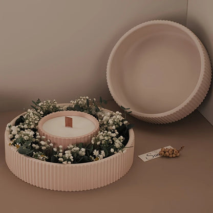 Carinis Mísa s plochým dnem s vroubkovaným okrajem z UHPC betonu kulatá