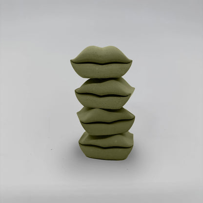 Baciate SET 4x Pusinka držáky na svícen z betonu stohovací sada 4ks