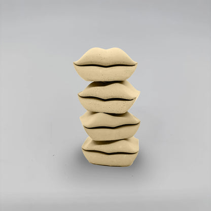 Baciate SET 4x Pusinka držáky na svícen z betonu stohovací sada 4ks