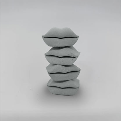 Baciate SET 4x Pusinka držáky na svícen z betonu stohovací sada 4ks