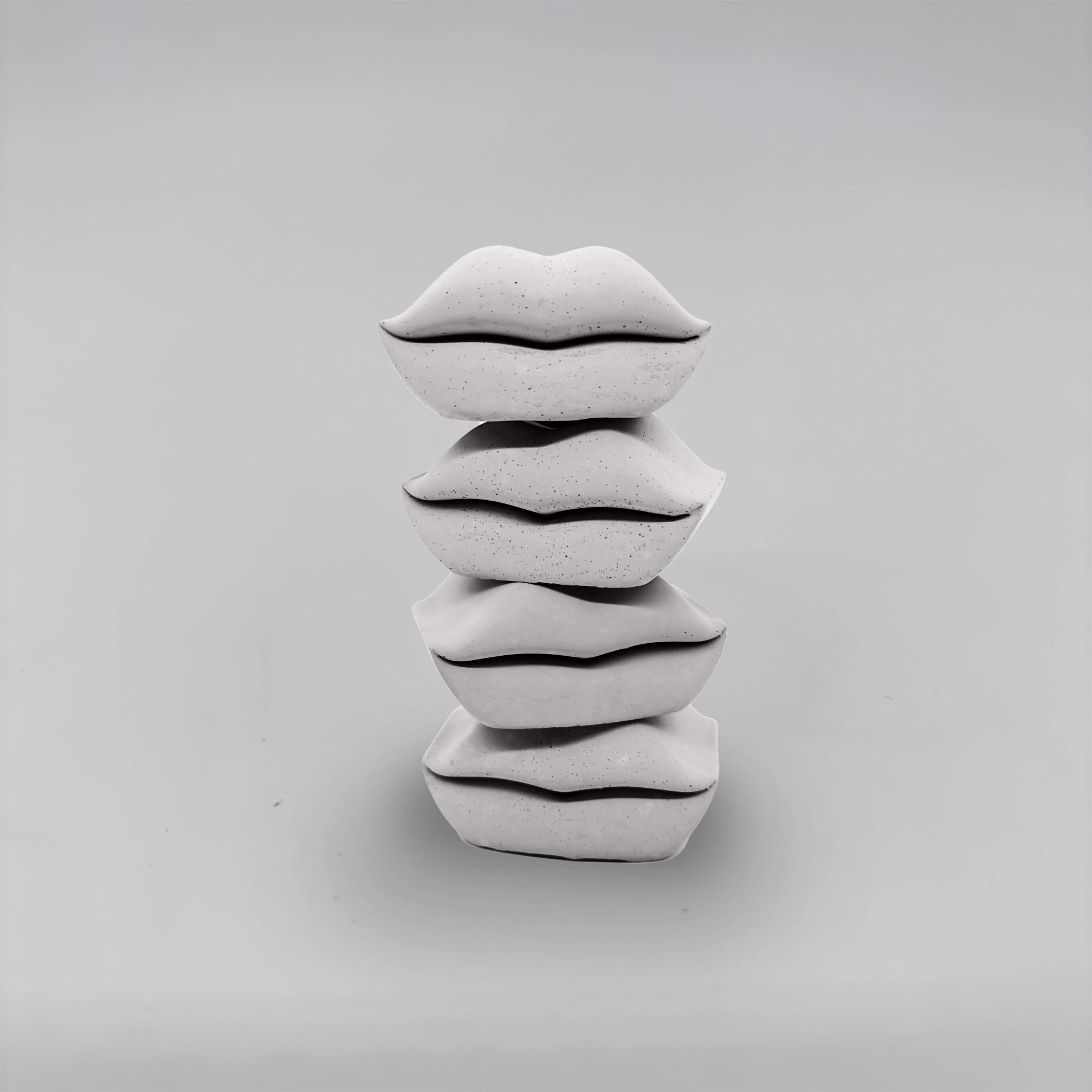 Baciate SET 4x Pusinka držáky na svícen z betonu stohovací sada 4ks