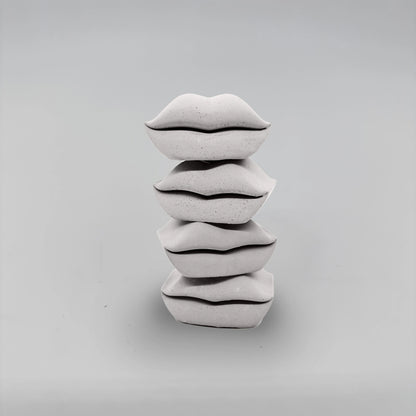 Baciate SET 4x Pusinka držáky na svícen z betonu stohovací sada 4ks