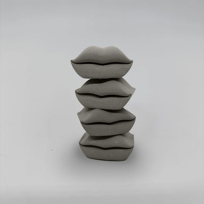 Baciate SET 4x Pusinka držáky na svícen z betonu stohovací sada 4ks