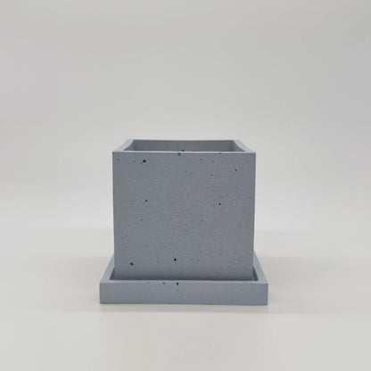 TheJar Cube Nádobka univerzální z UHPC betonu čtvercová + podtácek