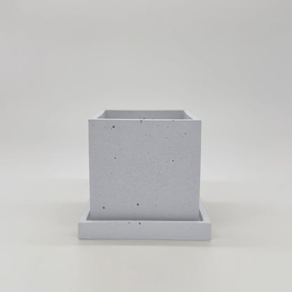 TheJar Cube Nádobka univerzální z UHPC betonu čtvercová + podtácek