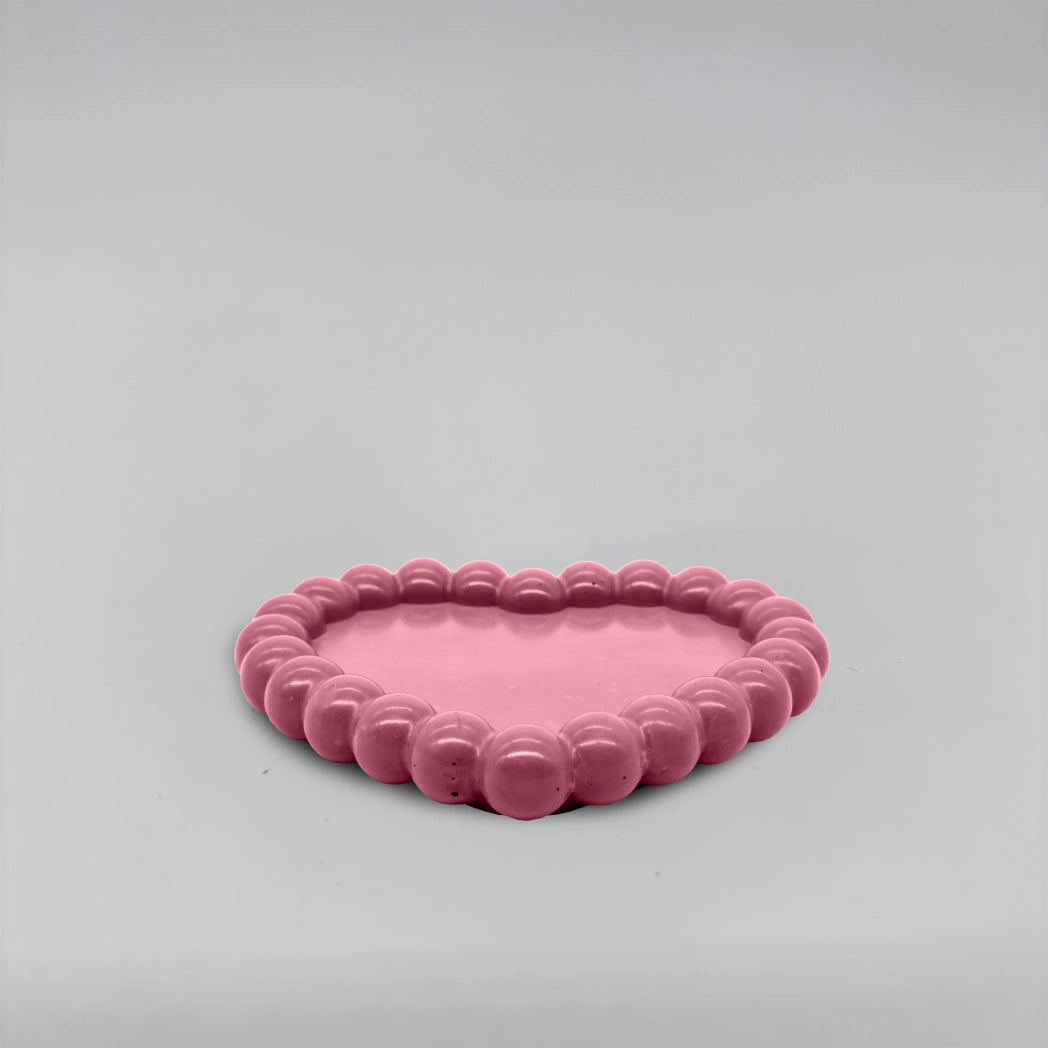 Cuore Podtácek bublinový srdcový z betonu