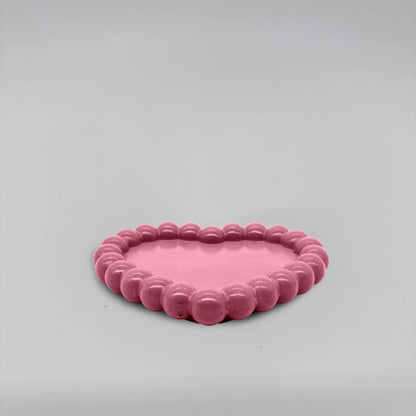 Cuore Podtácek bublinový srdcový z betonu