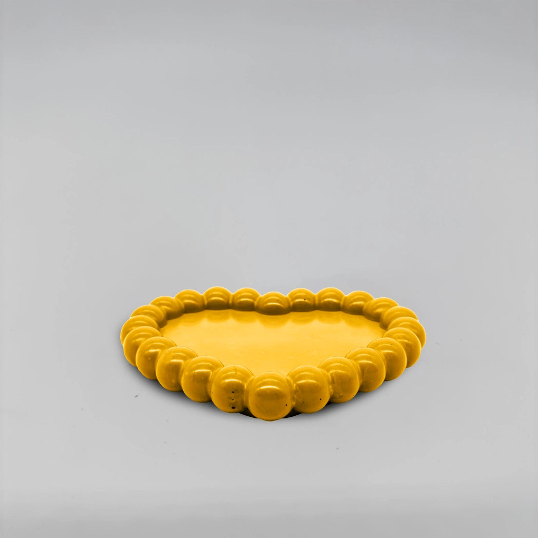 Cuore Podtácek bublinový srdcový z betonu