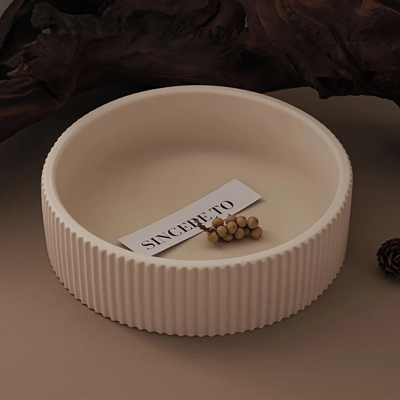 Carinis Mísa s plochým dnem s vroubkovaným okrajem z UHPC betonu kulatá