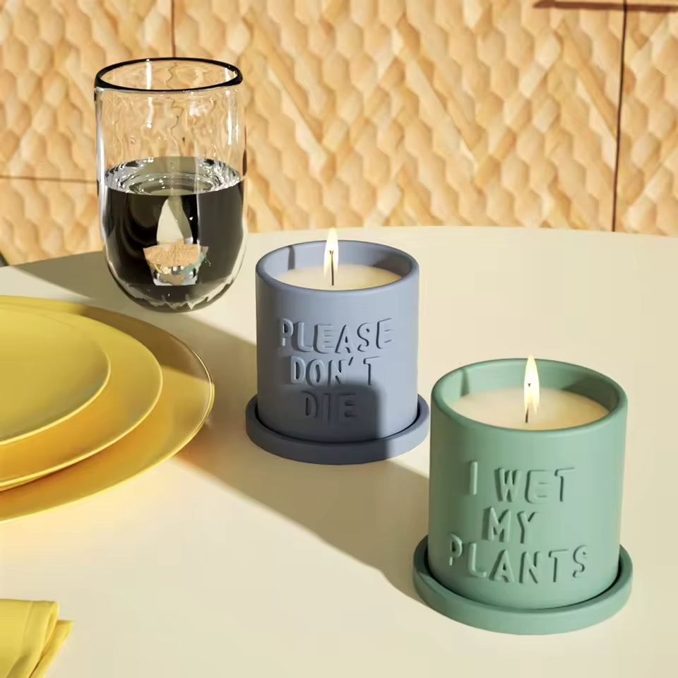 Récipient ,Please don't Die, Nádobka z betonu + podtácek