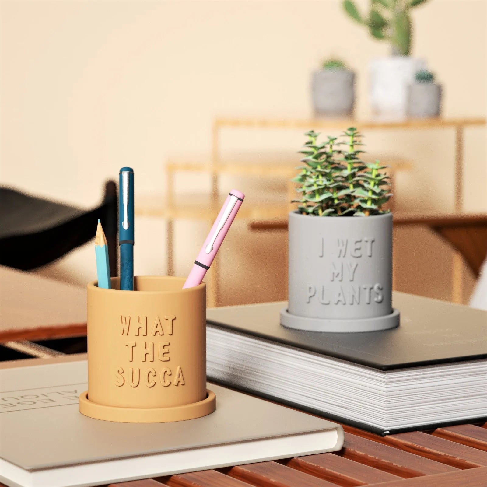 Récipient ,Please don't Die, Nádobka z betonu + podtácek