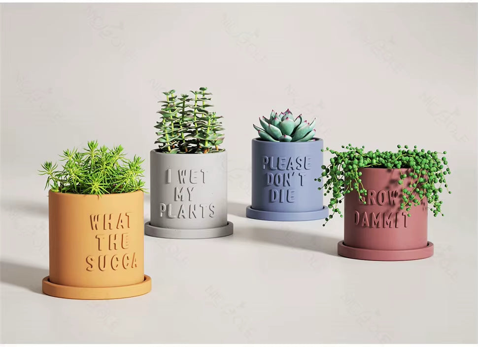 Récipient ,Please don't Die, Nádobka z betonu + podtácek