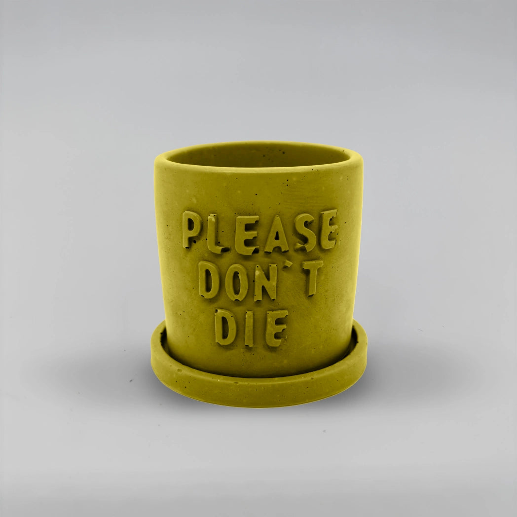 Récipient ,Please don't Die, Nádobka z betonu + podtácek