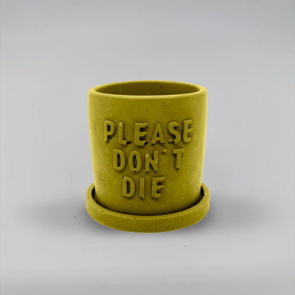Récipient ,Please don't Die, Nádobka z betonu + podtácek