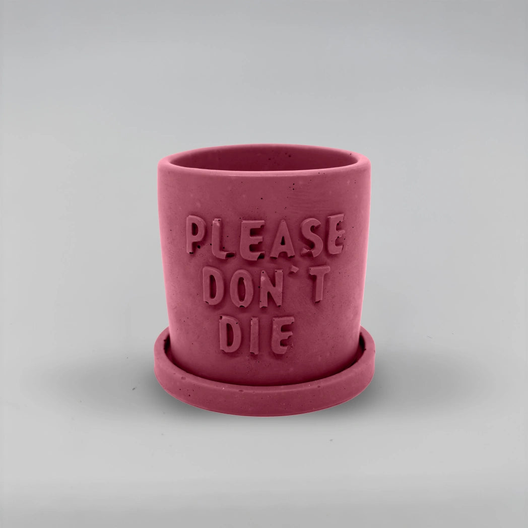 Récipient ,Please don't Die, Nádobka z betonu + podtácek