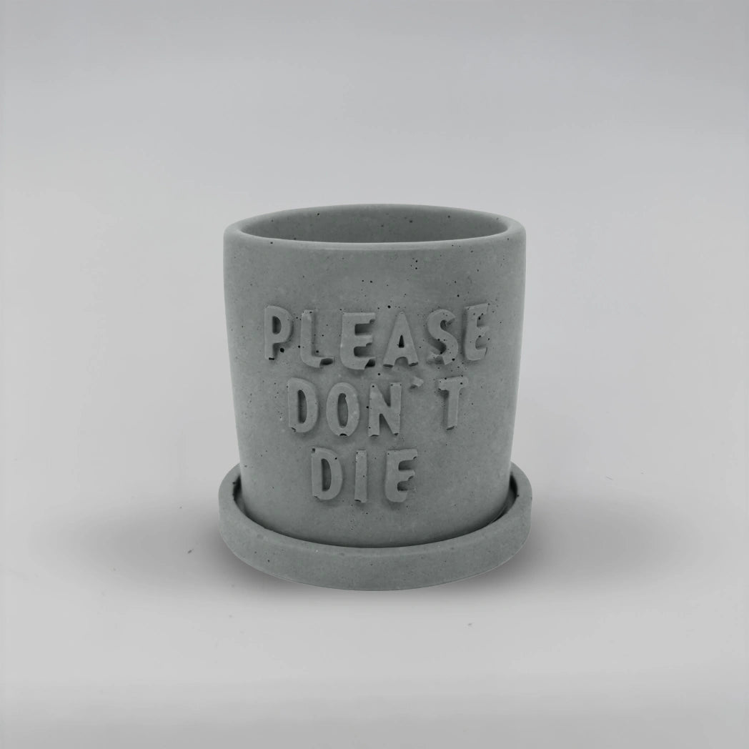 Récipient ,Please don't Die, Nádobka z betonu + podtácek