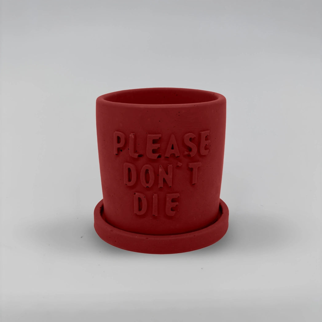 Récipient ,Please don't Die, Nádobka z betonu + podtácek
