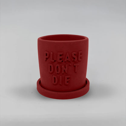 Récipient ,Please don't Die, Nádobka z betonu + podtácek