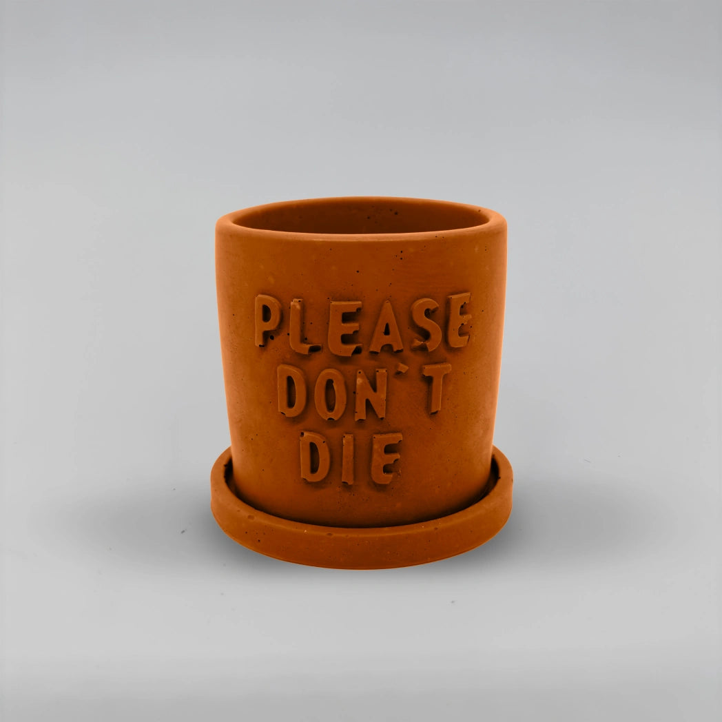 Récipient ,Please don't Die, Nádobka z betonu + podtácek