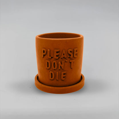 Récipient ,Please don't Die, Nádobka z betonu + podtácek