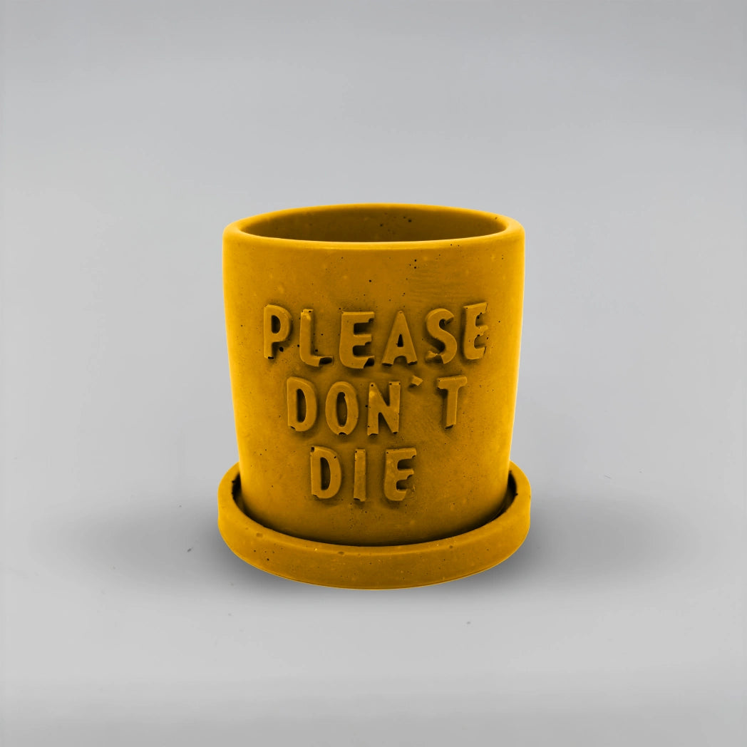 Récipient ,Please don't Die, Nádobka z betonu + podtácek
