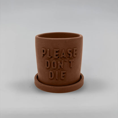 Récipient ,Please don't Die, Nádobka z betonu + podtácek