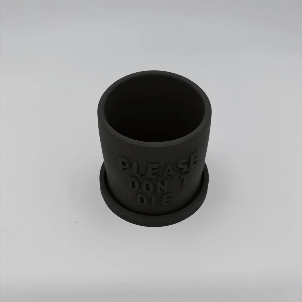 Récipient ,Please don't Die, Nádobka z betonu + podtácek