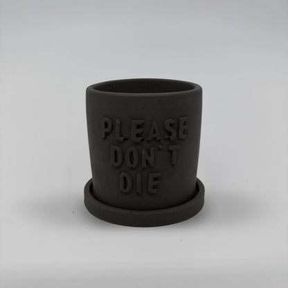 Récipient ,Please don't Die, Nádobka z betonu + podtácek