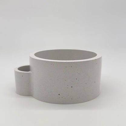 DuoMatch Nádobka s přihrádkou z UHPC betonu kulatá