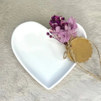 Plateau cœur Srdcový tácek ve tvaru srdce z betonu