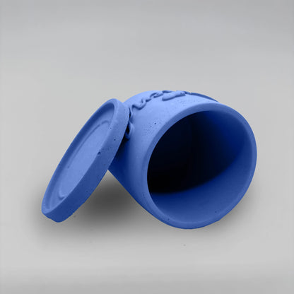 Pot ,Friend, Květináček s drenáží z betonu + podtácek