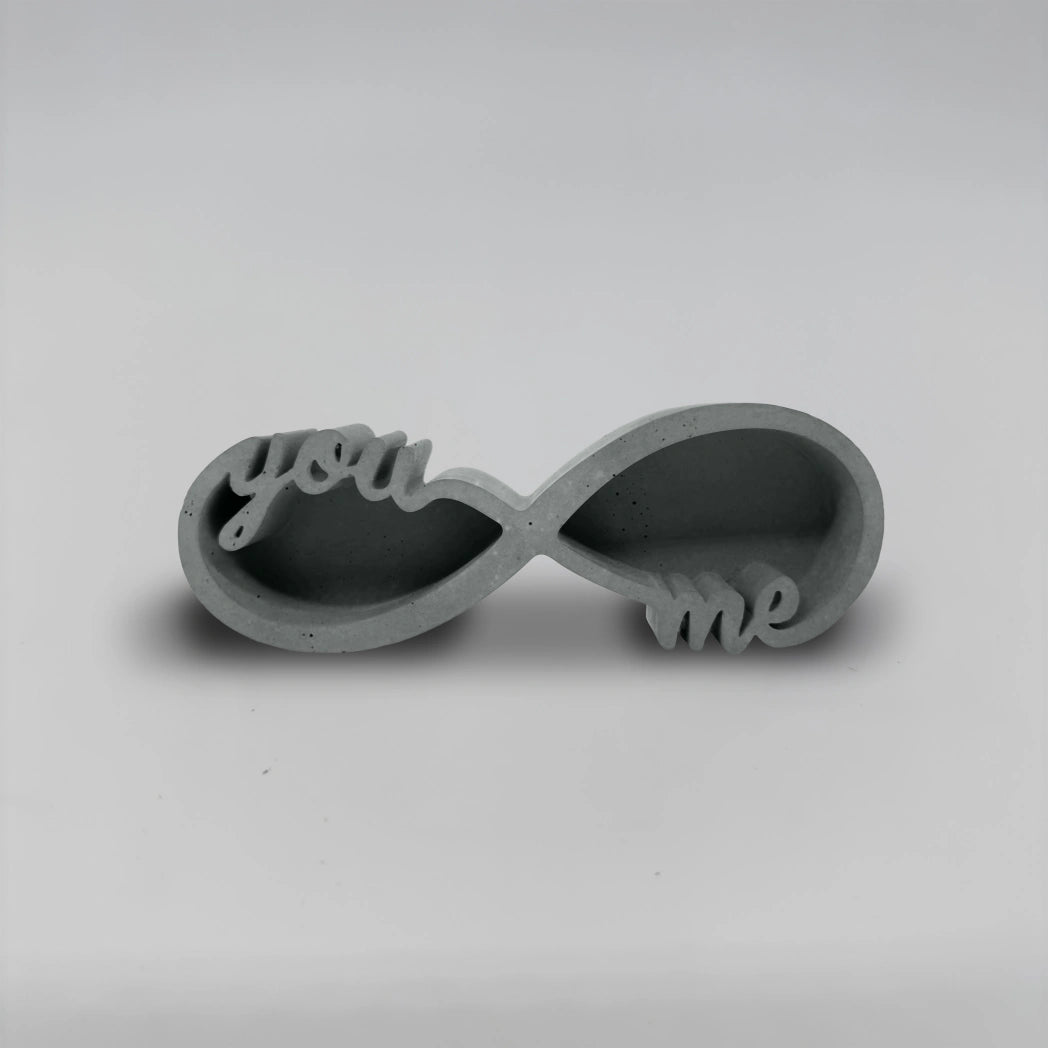 Infini Boîte Dvojitá nádobka nekonečno ,You and me,, z betonu