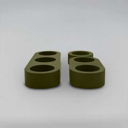 Lineup TRIO Sada 3+2+1 více-dutinových držáků na svíčku z betonu