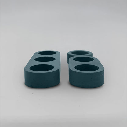 Lineup TRIO Sada 3+2+1 více-dutinových držáků na svíčku z betonu