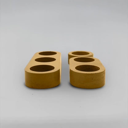 Lineup TRIO Sada 3+2+1 více-dutinových držáků na svíčku z betonu