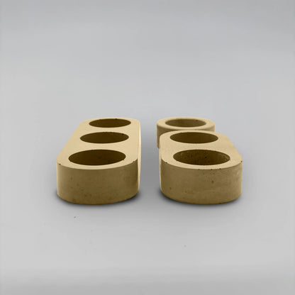 Lineup TRIO Sada 3+2+1 více-dutinových držáků na svíčku z betonu