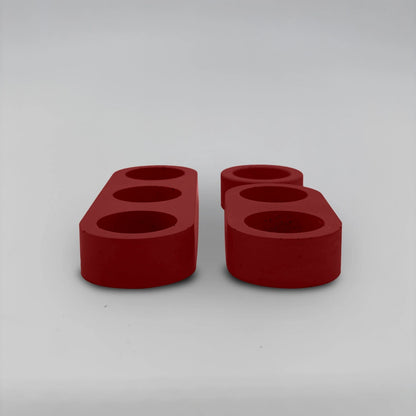 Lineup TRIO Sada 3+2+1 více-dutinových držáků na svíčku z betonu