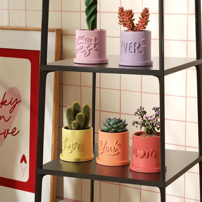 Récipient ,Love, Nádobka z betonu multifunkční + podtacek