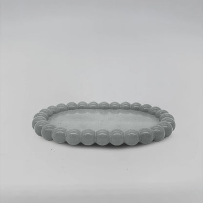 Ovale Tácek bublinový oválný obdélník z betonu