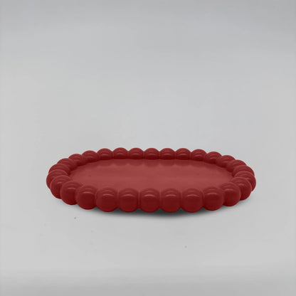 Ovale Tácek bublinový oválný obdélník z betonu